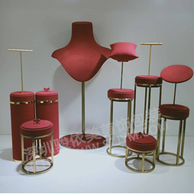 金屬珠寶套臺SJ42,高檔櫥窗陳列,金屬首飾擺臺,金屬珠寶陳列架,金屬項鏈支架